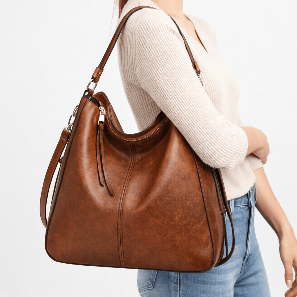 Grand Sac Bandoulière pour Femme en Simili Cuir - AXEL | La Maison Du Sac