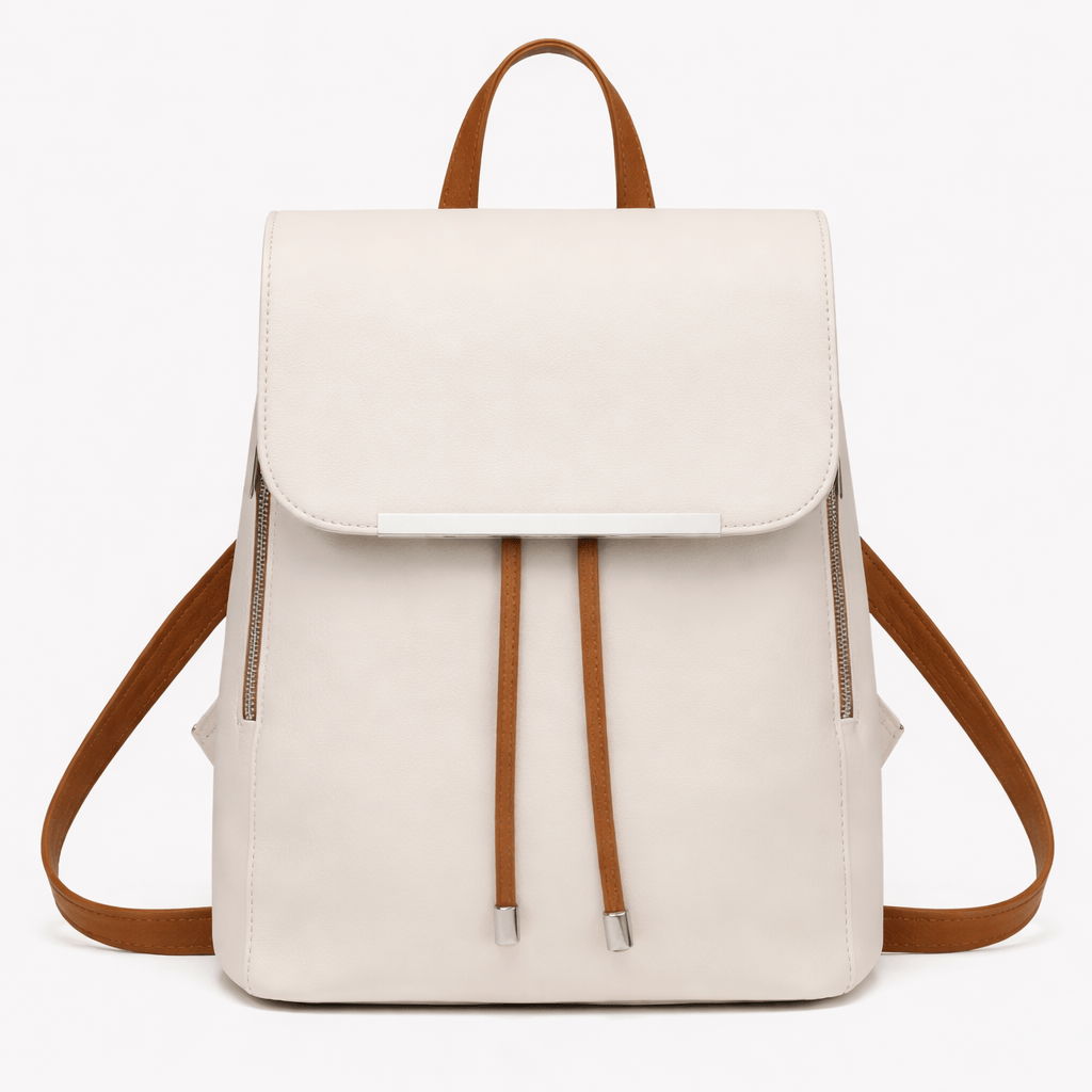 Sac à Dos Cuir Beige - KORA | La Maison du Sac