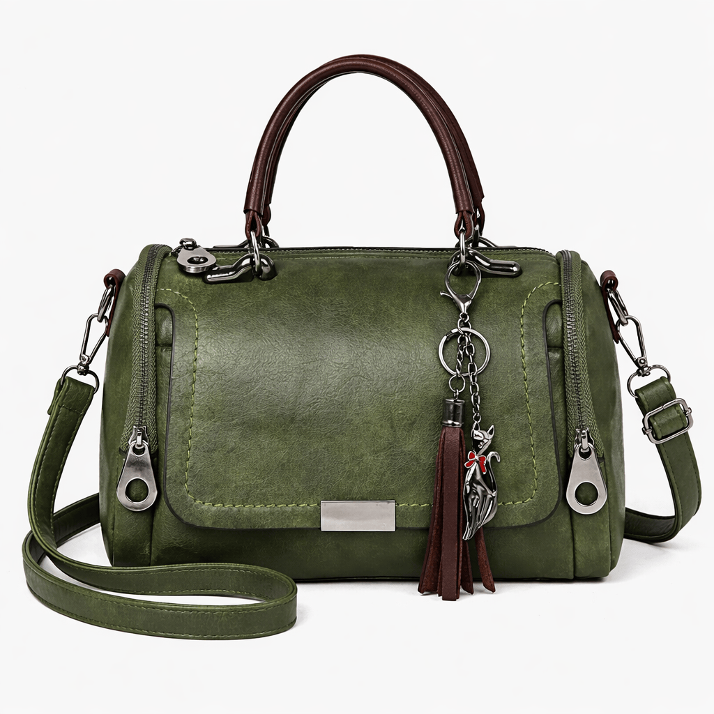 Sac à Main en Simili Cuir avec Pompon - ARLO | La Maison Du Sac