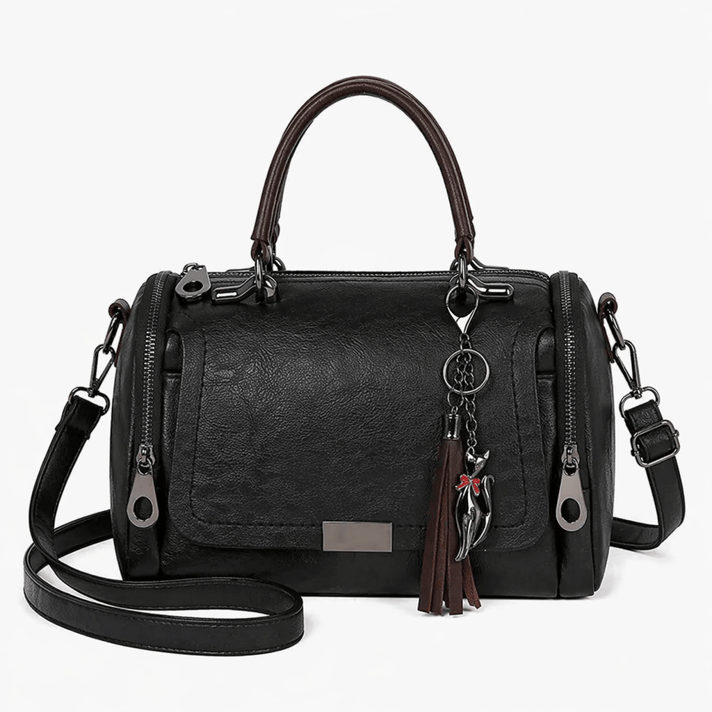 Sac à Main en Simili Cuir avec Pompon - ARLO | La Maison Du Sac