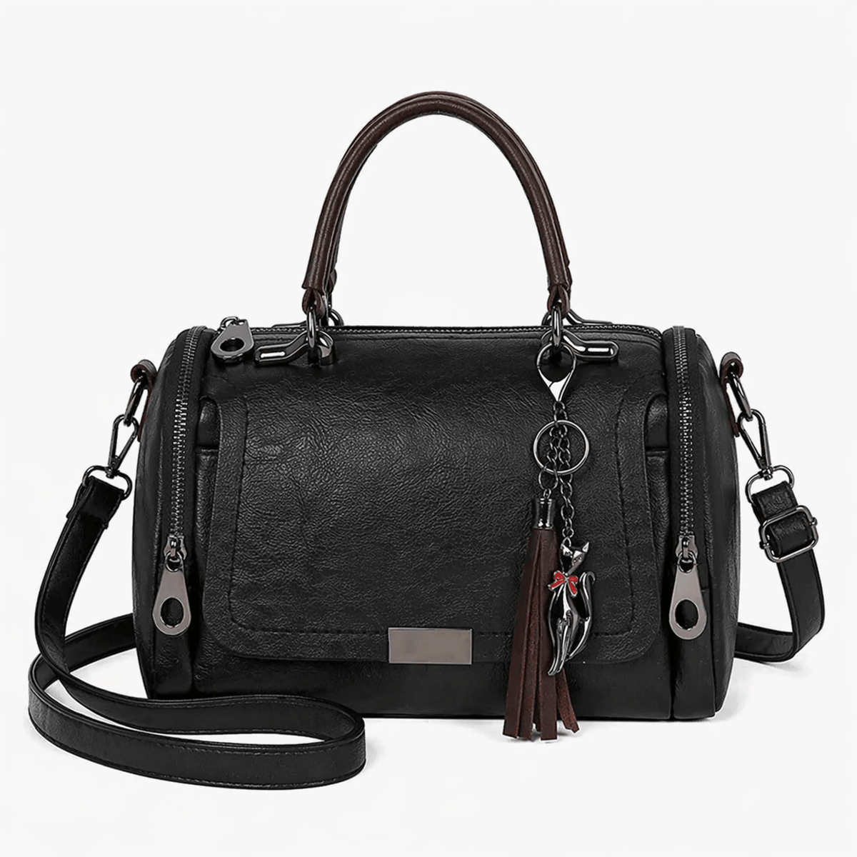Sac à Main en Simili Cuir avec Pompon - ARLO | La Maison Du Sac