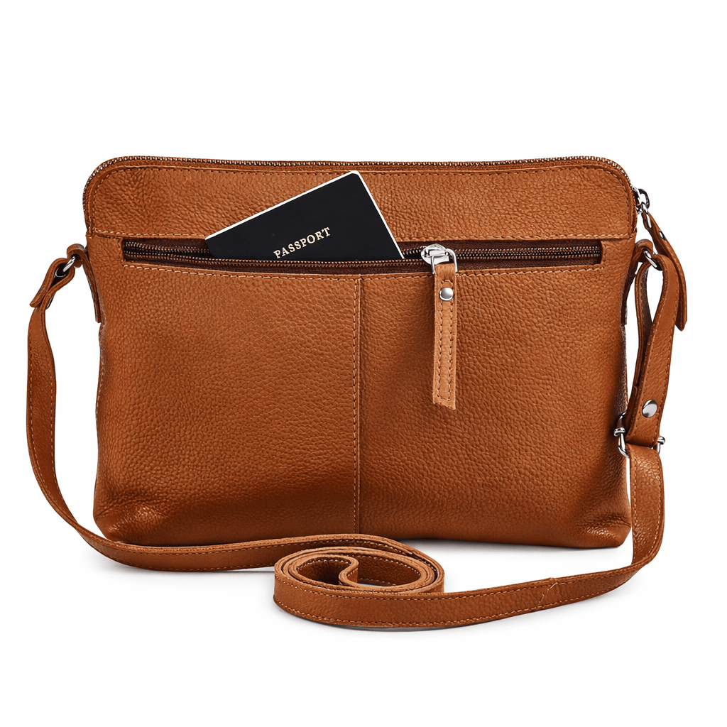 Sac Bandoulière Cuir Camel - ANYA | La Maison Du Sac