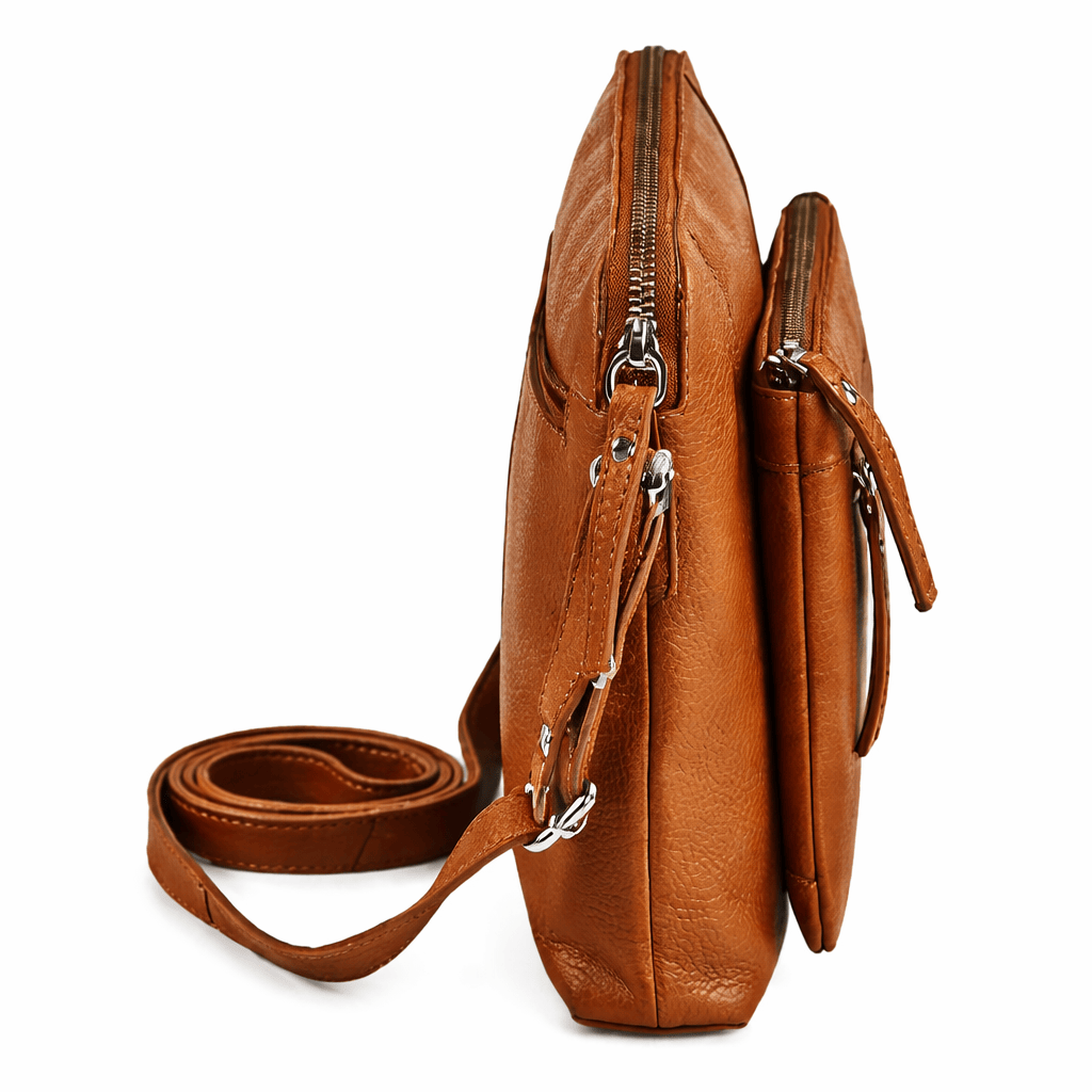 Sac Bandoulière Cuir Camel - ANYA | La Maison Du Sac