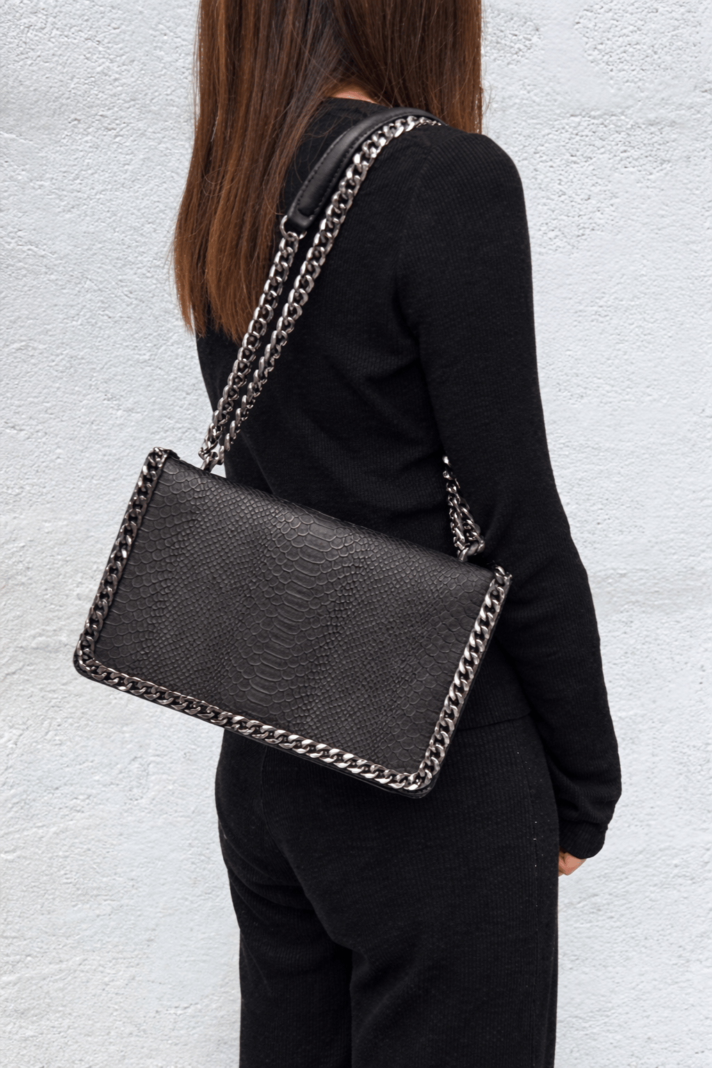 Sac Bandoulière Cuir Chaîne - KIRA | La Maison Du Sac