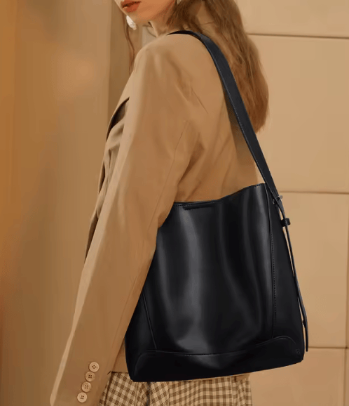 Sac Bandoulière Cuir Grand Format -  Dina | La Maison Du Sac