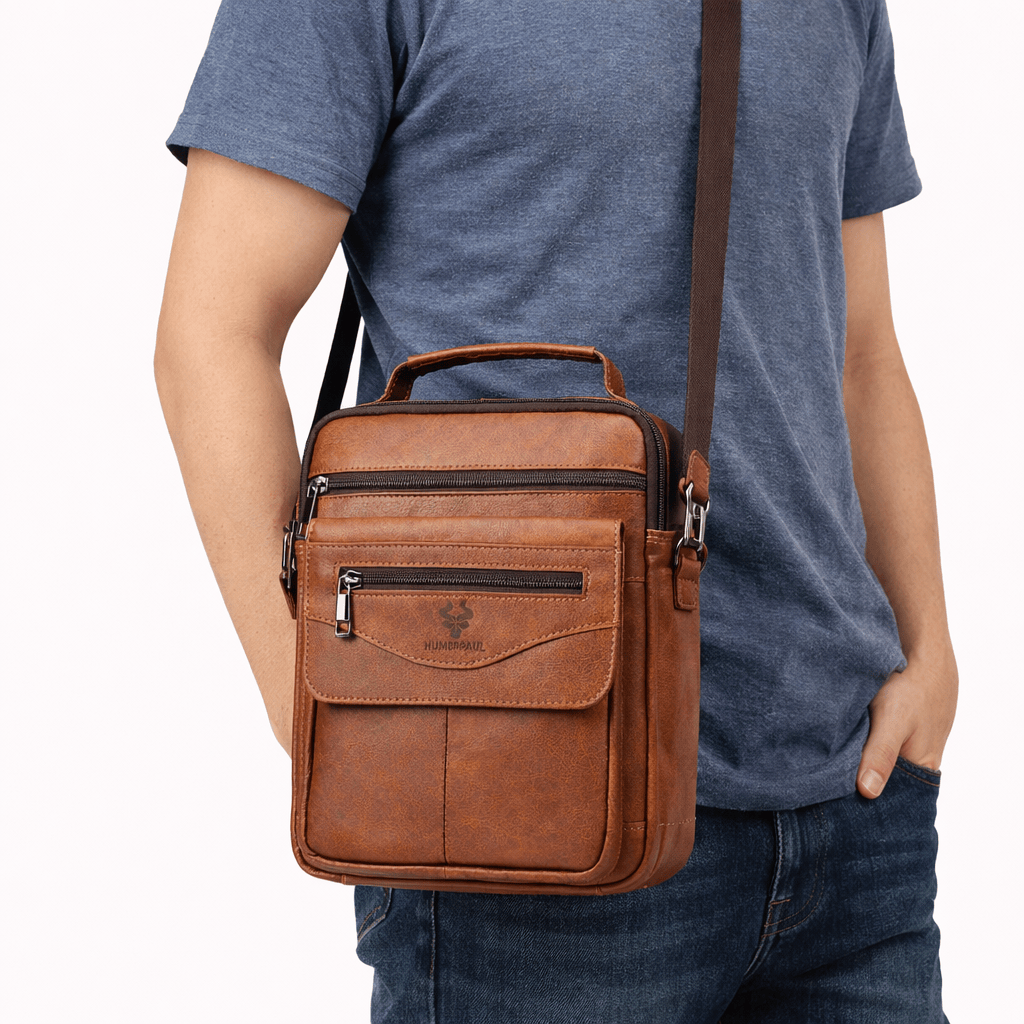 Sacoche Bandoulière Homme en Cuir Véritable - LEVI | La Maison Du Sac